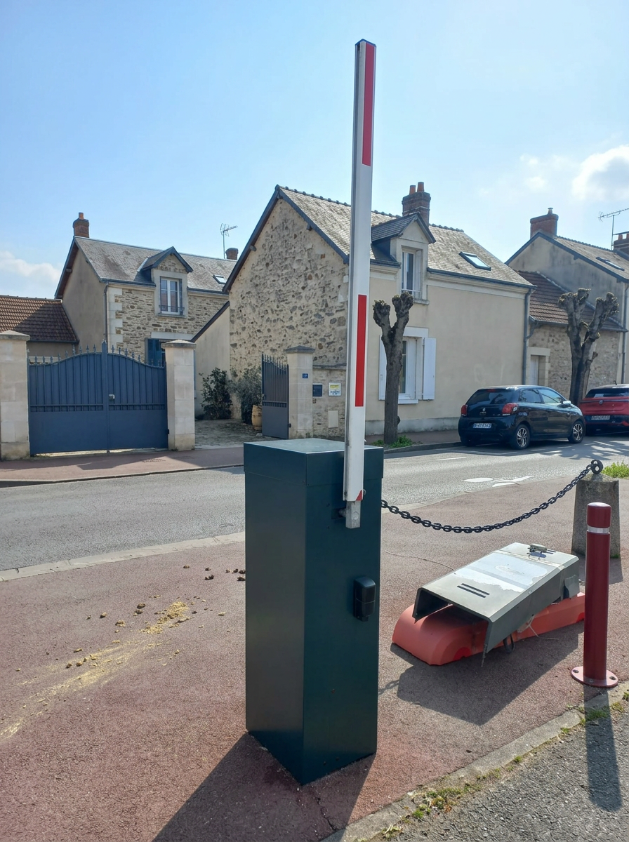 Barrières levantes installée sur un bâtiment professionnel